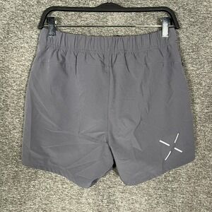 Ten Thousand Shorts Mens Small Gray Lined Running Training Zip Pocket Drawstring